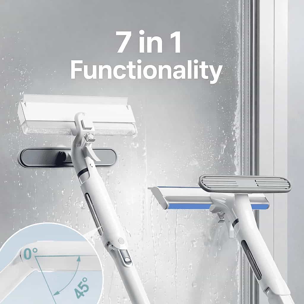 7 in 1 Multi Purpose Cleaner with Sprayer & Telescopic Extension Pole Wiper Etc