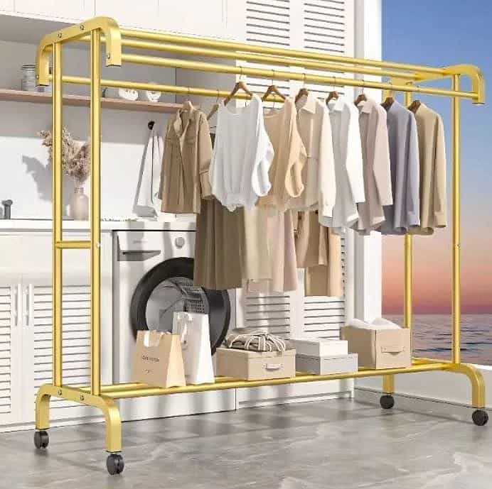 Indoor Floor-to-Ceiling Clothes Rack (2 Colors)