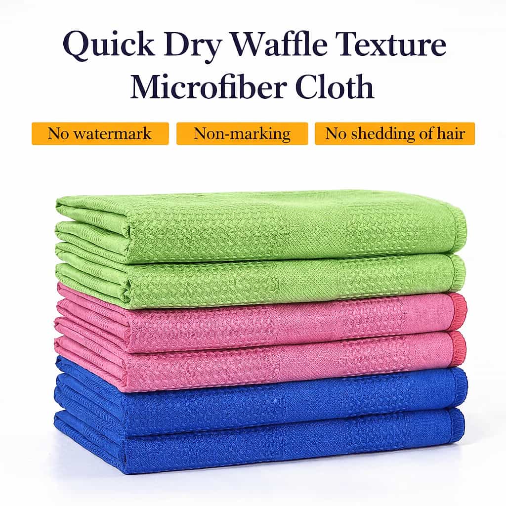 Quick Dry Waffle Texture + Microfiber Cloth (1 pc)