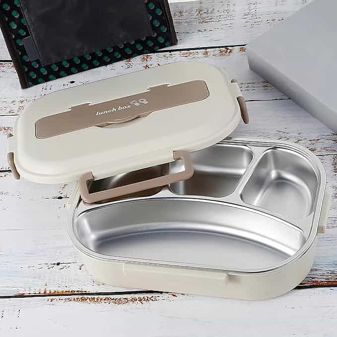 Stainless Steel Bento Box with Spoon and Fork