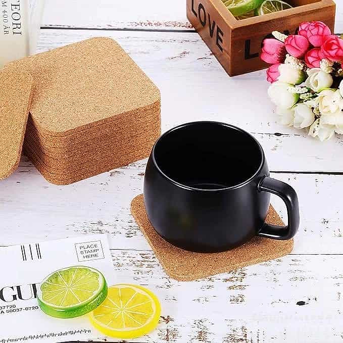 Natural Square Cork Coasters