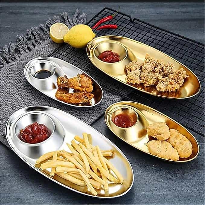 Stainless Steel Snack Tray Gold | Silver