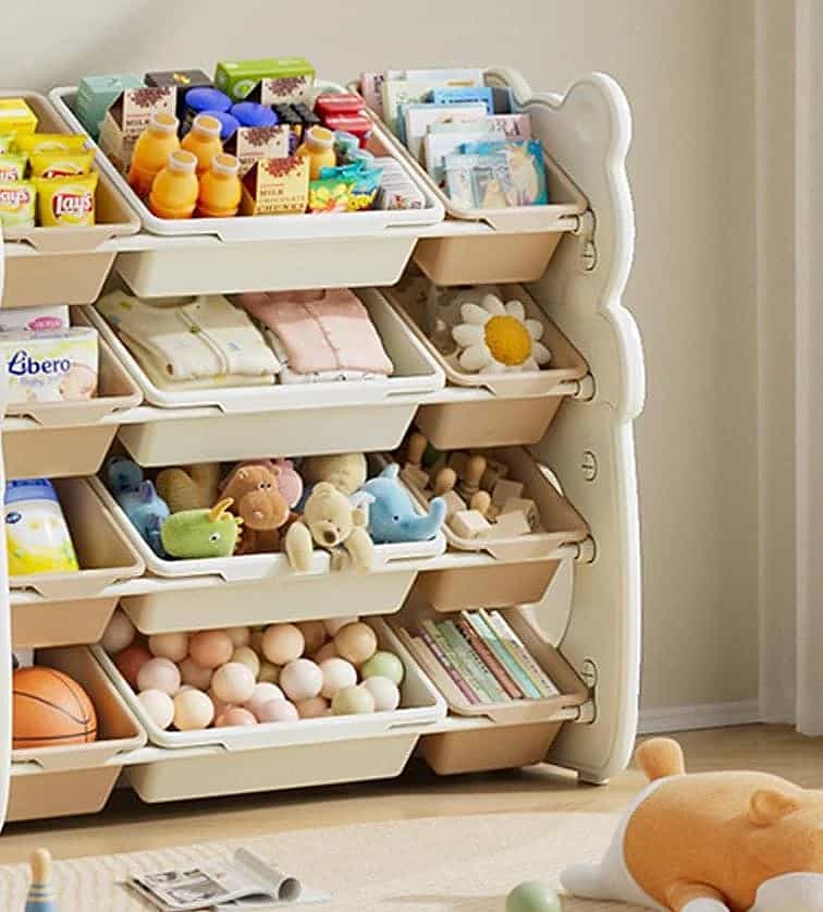 Kids Storage Rack with Animal-Theme Design