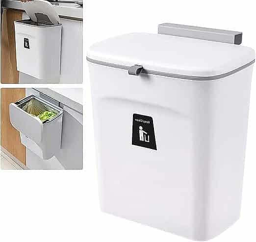 Hanging Kitchen Trash Can with Lid
