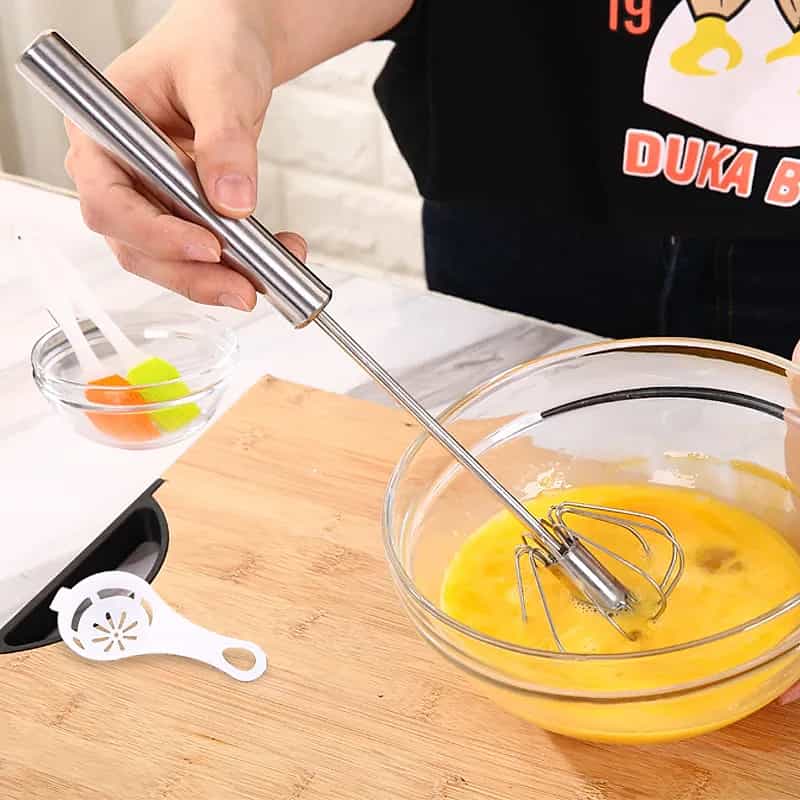 Semi-automatic Stainless Steel Whisk