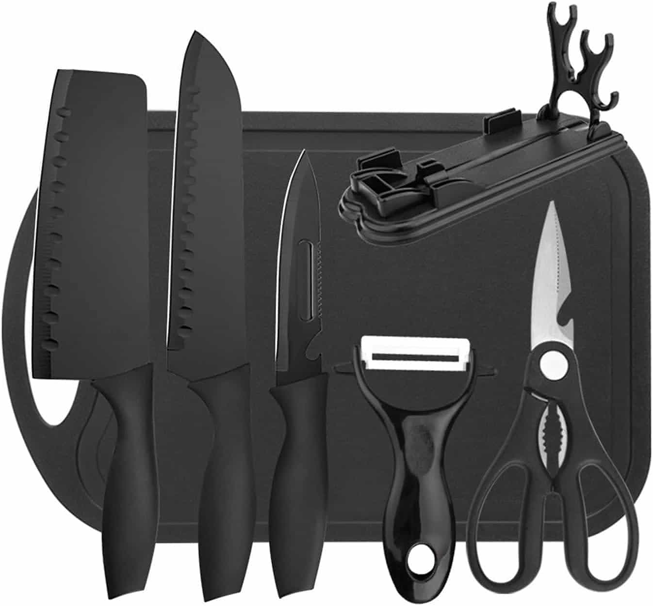7-Piece Black Kitchen Knife Set