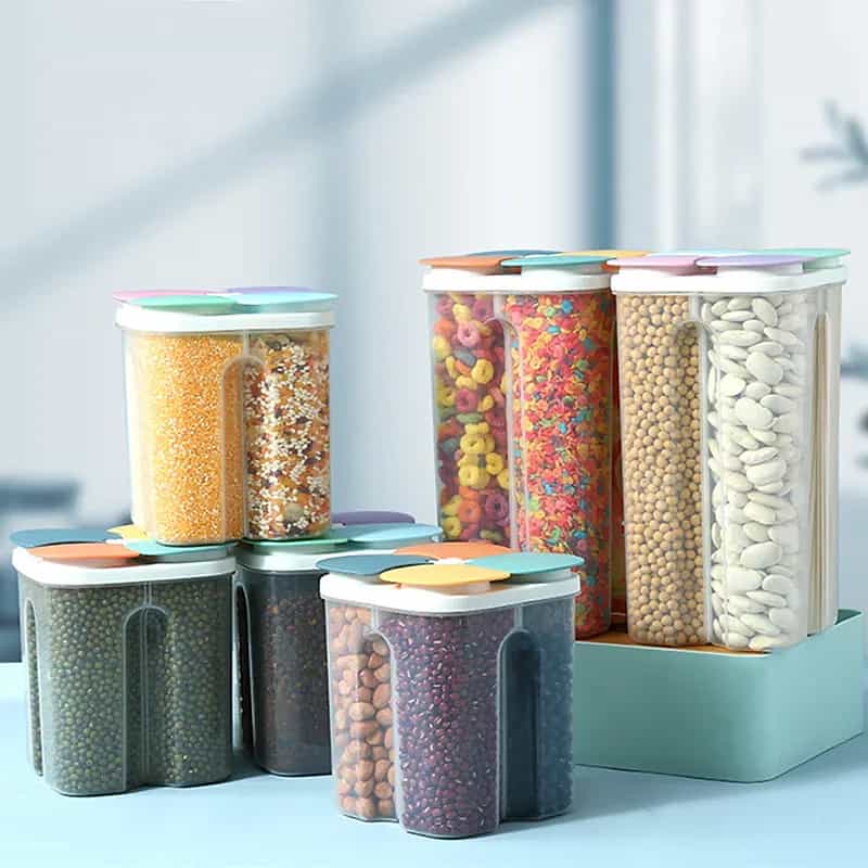4-Grid Cereal Storage Box