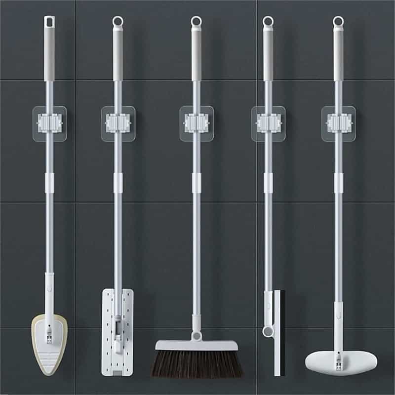 Wall-Mounted Broom and Mop Holders