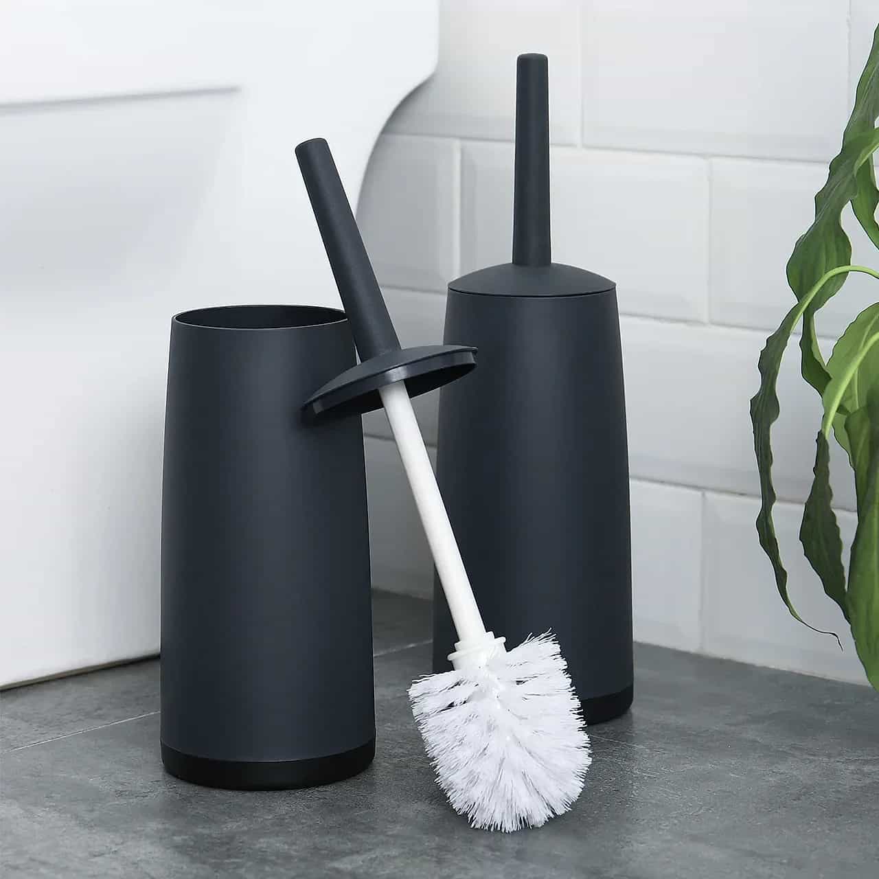 Long-Handle Toilet Brush with Stand