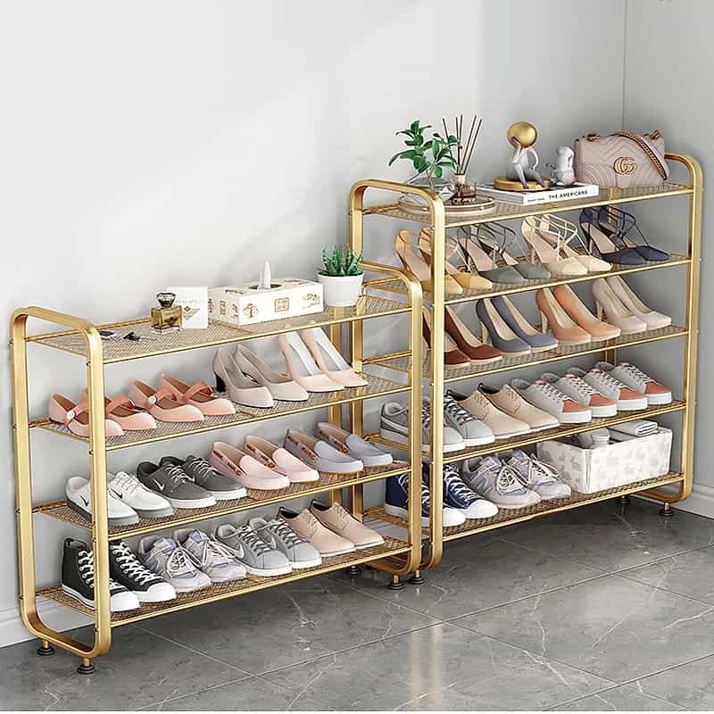 Modern Iron Shoe Rack Bench