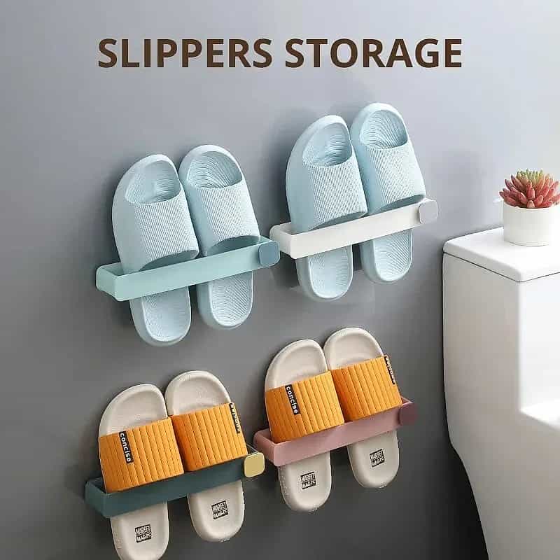 Wall-Mounted Folding Shoe & Towel Rack