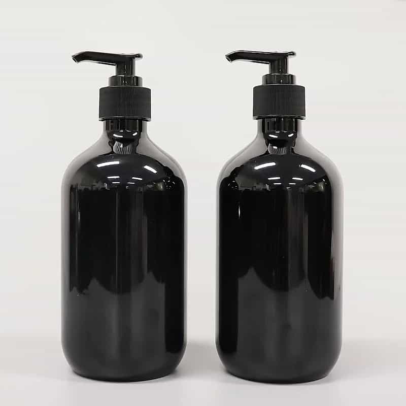 Black 500ml Pump Bottle for Shampoo & Lotion