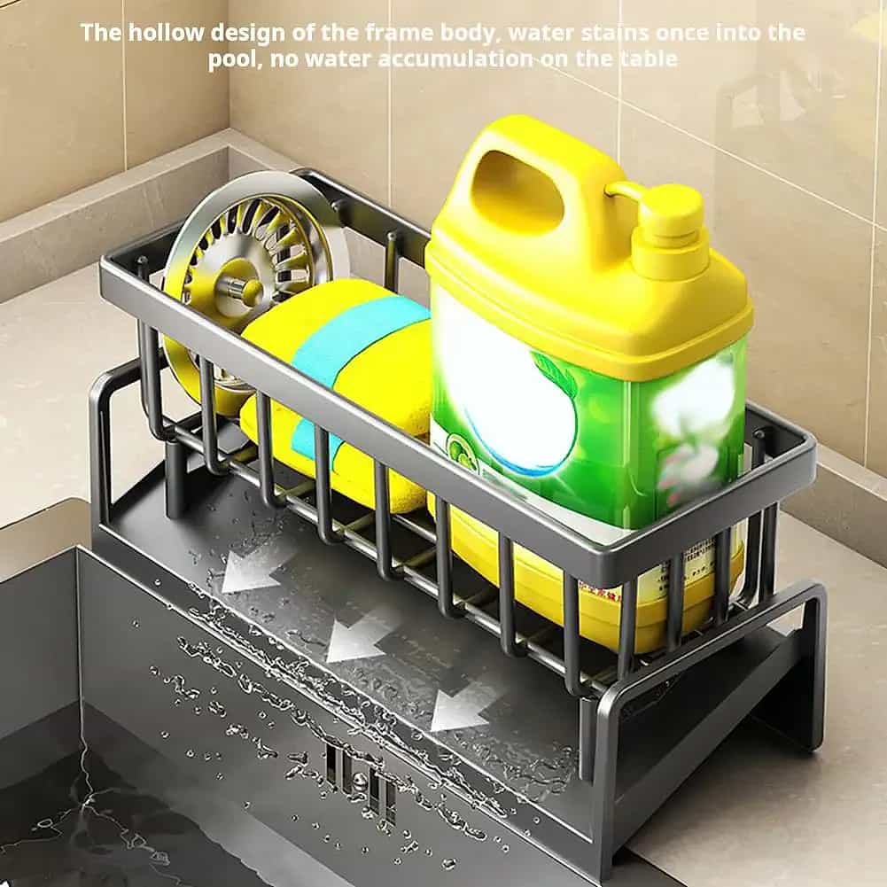 Slanted Kitchen Sink Drain Rack