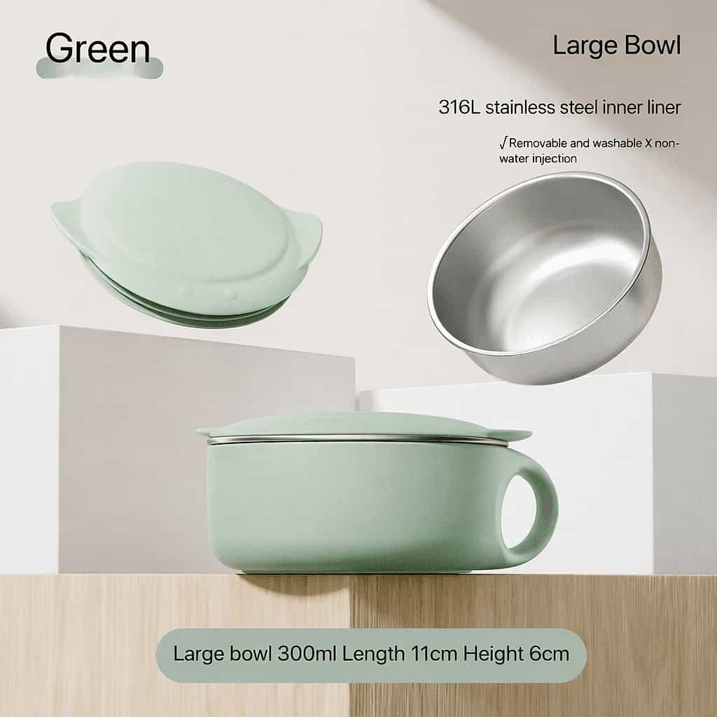 Baby Feeding Bowl - 316L Stainless Steel Inner Liner