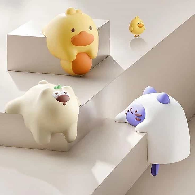 Baby Safety Corner Protectors – Soft Silicone Table & Furniture Edge Guards with Cute Cartoon Design (4 Pcs)