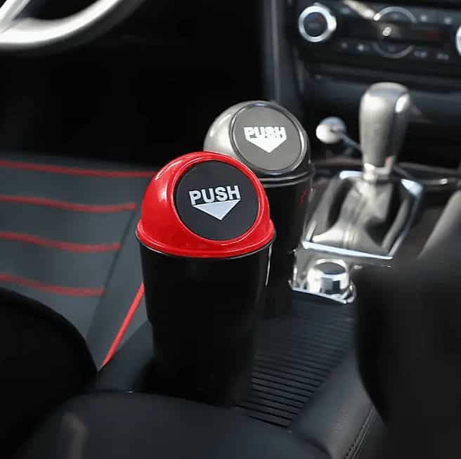 Compact Small Storage Bin with Push Button Lid — Sleek Multipurpose Organizer for Car, Home & Office