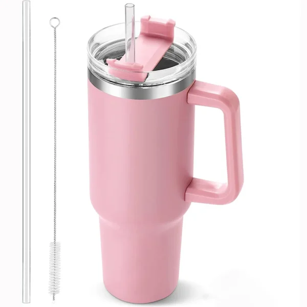 1200ML Insulated Tumbler with Handle & Straw