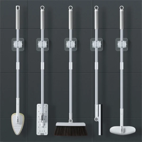 Wall-Mounted Broom and Mop Holders