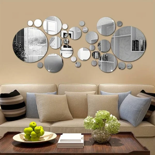 26Pcs 3D Mirror Wall Stickers