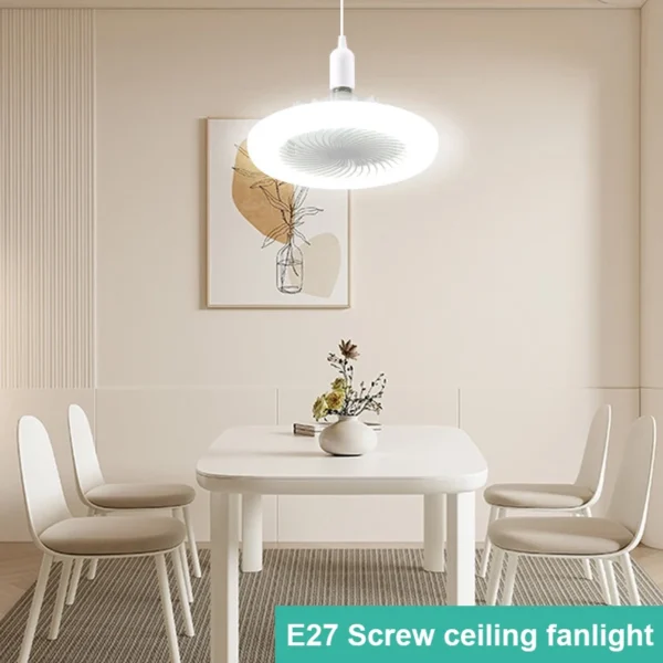 LED Ceiling Fan Light with Remote – E27 Screw Base