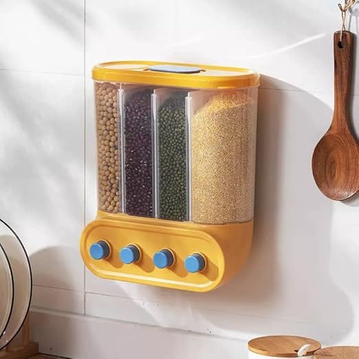 Wall-Mounted Cereal & Grain Dispenser – 2/4/6 Barrels