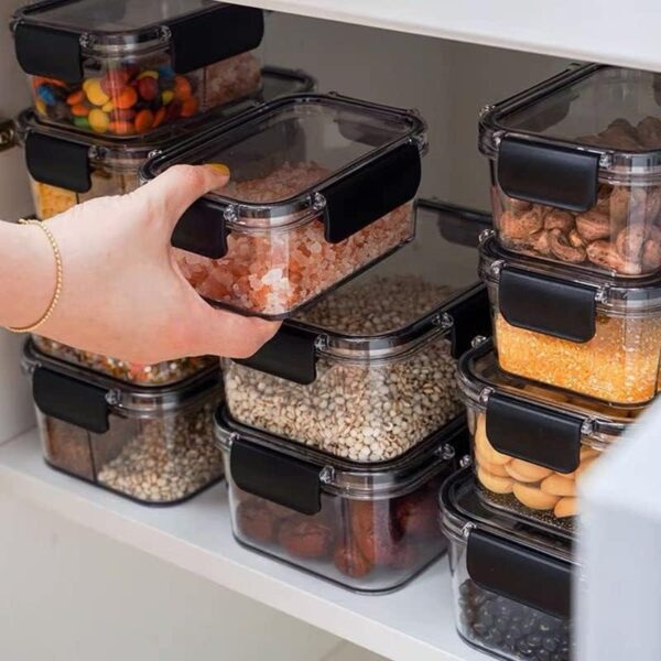Acrylic Airtight Food Storage Containers – Black | White